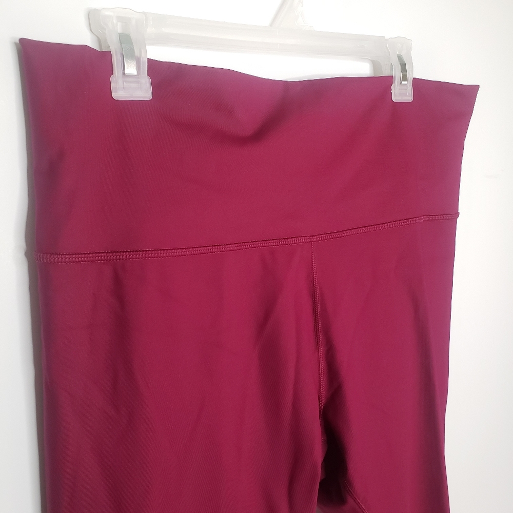 CALIA essential shine leggings tights high rise berry rich pink full length New - Picture 4 of 10
